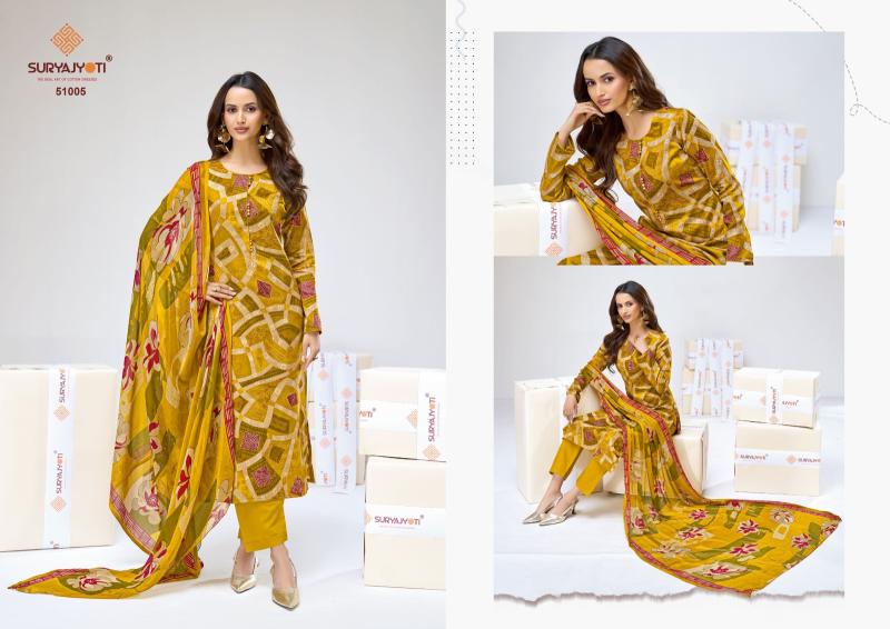 Suryajyoti naisha vol-51 cotton dress material wholesale  - wholesale export